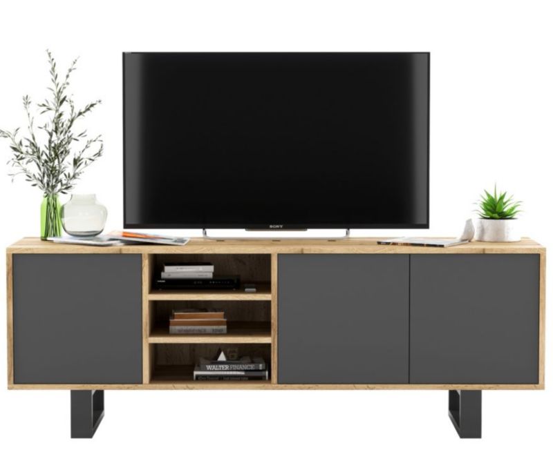 Szafka RTV Meble Lindner SELF 3 120 grafitowa mat 1 szt.