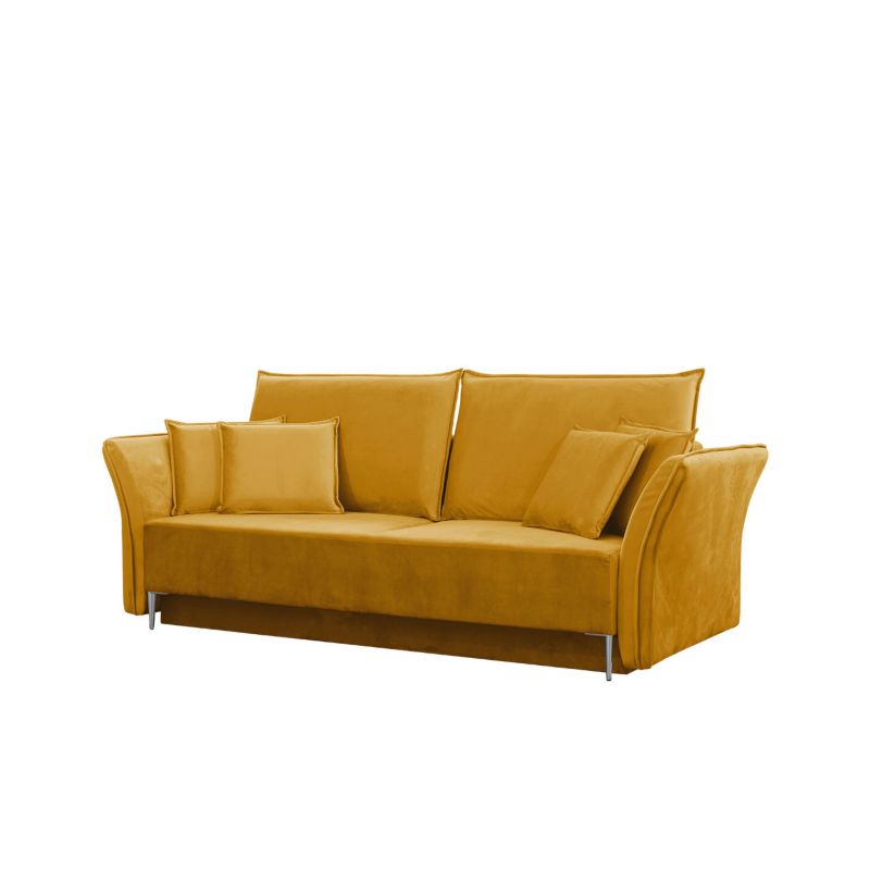 Sofa z funkcją spania MIRJAN 24 Bregi musztardowy + srebrny 1 szt.