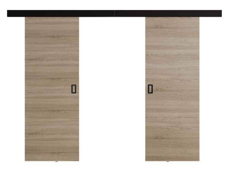 Drzwi przesuwne wewnętrzne MIRJAN 24 Werdi Duo 132 + samodomykacz dąb sonoma 1 kpl.