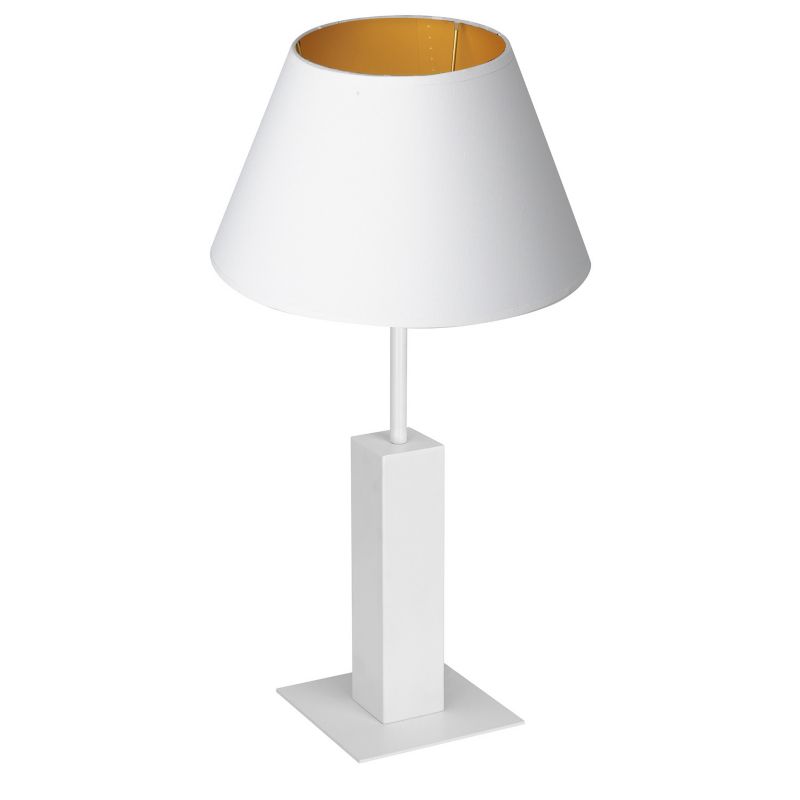 Lampa stołowa Luminex Table Lamps biały mat-złota 1 x E27 x 15W IP20 wym: 56 x 30 x 30 cm metal - 1 szt.