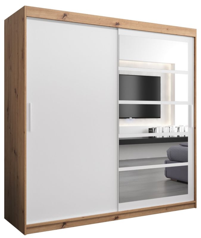 Szafa przesuwna Abiks ROMA 1 200 artisan + biały mat 1 szt.