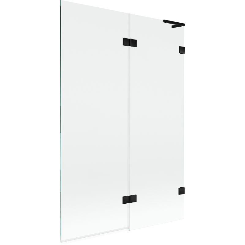 Parawan nawannowy dwuskrzydłowy Mexen Lunar L transparentny czarny 120x150 cm 1 szt