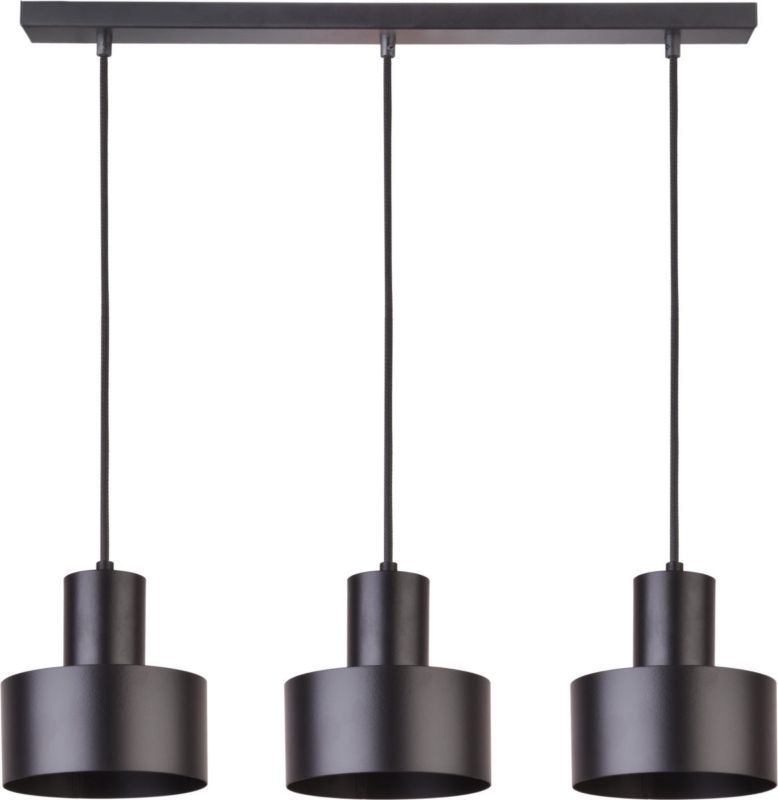 Lampa wisząca Sigma Lighting Rif 4001 czarna dekoracyjna 3xE27 x 15W 1 szt.