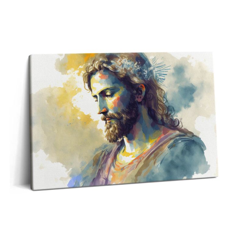 Obraz na płótnie Wallfluent 60x40 cm Kolorowy malunek Jezusa 1 szt.