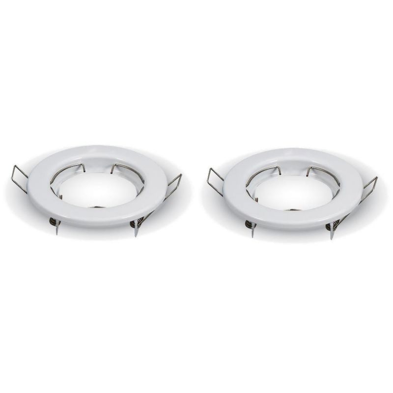 Oprawa sufitowa wpuszczana V-TAC biała 1 x GU10 x 35W IP20 wym: 6,5 x 6,5 cm okrągła - 10 szt.