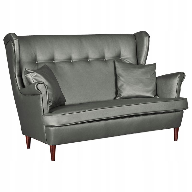 Sofa kanapa uszak do salonu nierozkładana Family Meble Eko skóra szary 1szt