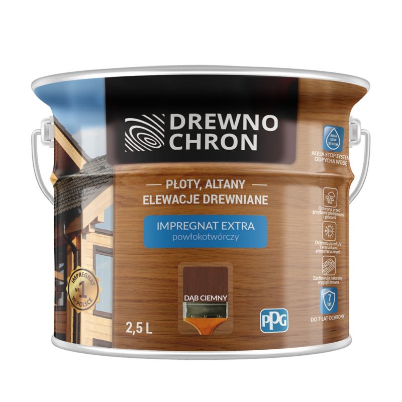 Impregnat Drewnochron Extra Powłokotwórczy dąb ciemny 2,5 l