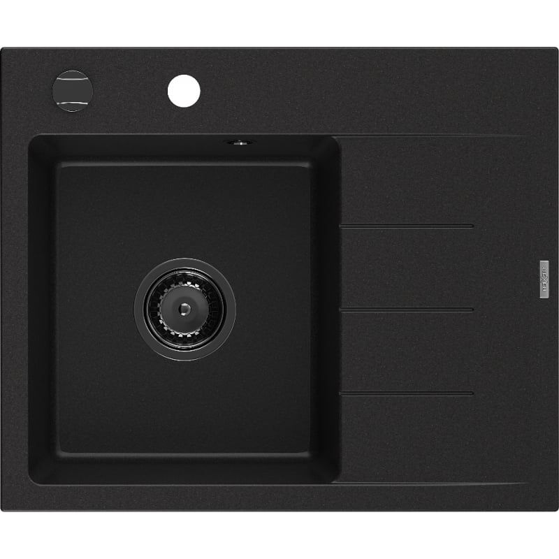 Zlewozmywak wpuszczany Mexen Ben 1-komorowy czarny 600x500 mm - 6523605000-77 1 szt.
