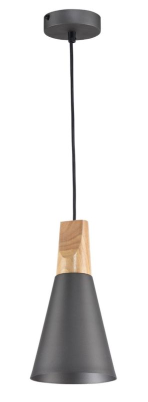 Lampa wisząca Maytoni Bicones szaro-jasne drewno wym: 142 x 14 x 14 cm 1xE27 x 1 szt.