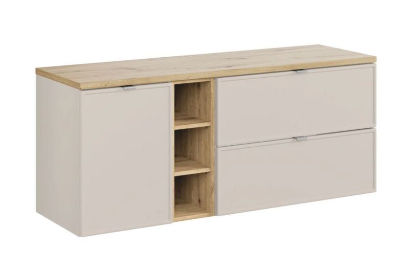 Szafka pod umywalkę COMAD nablatową BELLA CASHMERE 80cm kaszmir/dąb artisan - zestaw z blatem 140cm 1 szt.
