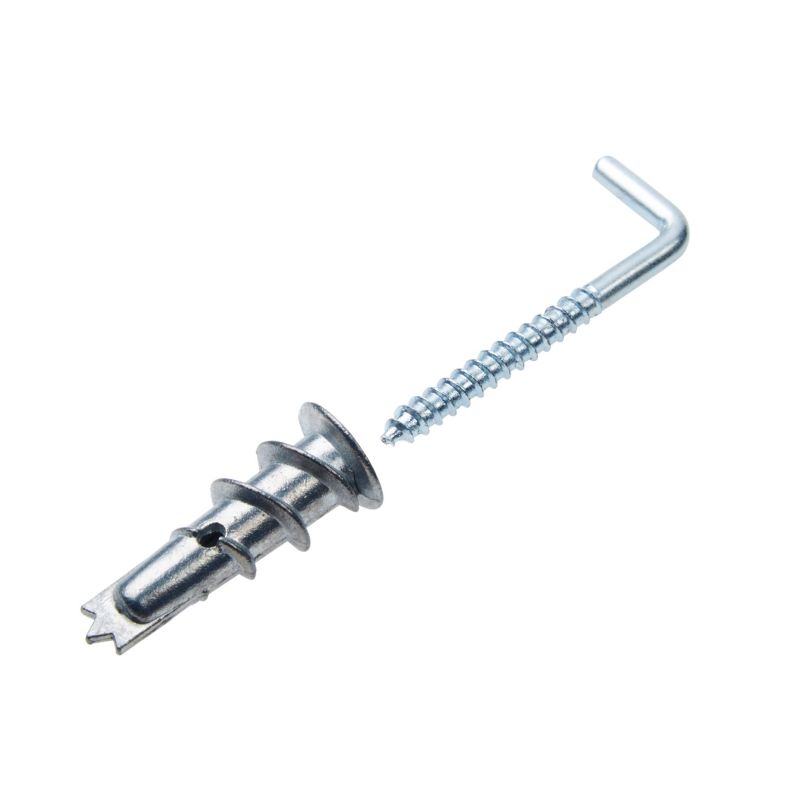 Kołki samowiercące do g-k metalowe hak L 4 szt.