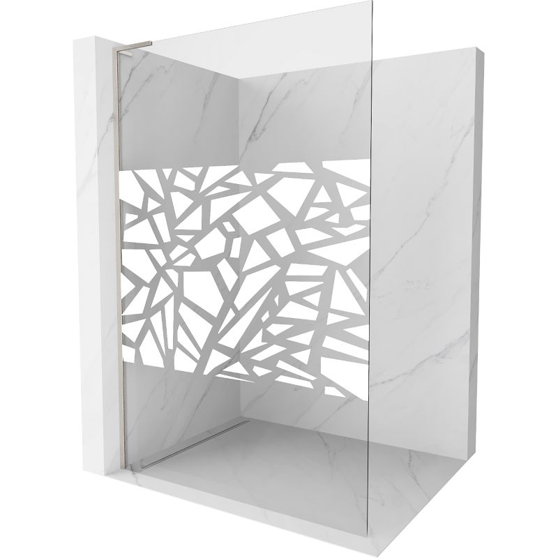 Ścianka prysznicowa walk-in Mexen Kioto L biały wzór 110 x 200 cm 800-110-103-97-85 1 szt.