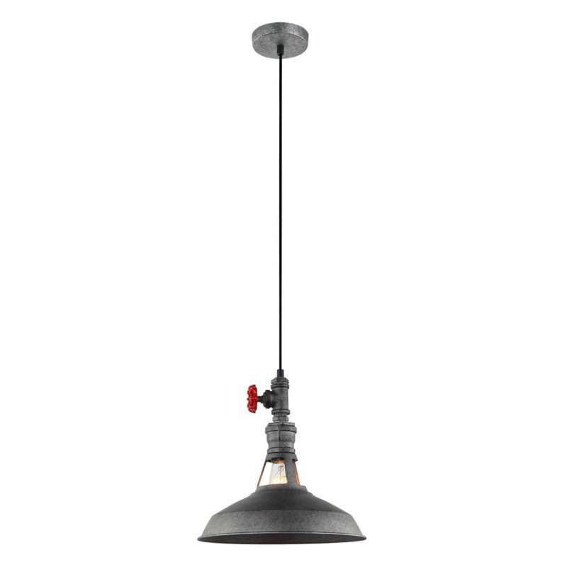 Lampa wisząca Italux Garibaldo 1583 szaro-czerwona nowoczesna 1xE27 x 60W 1 szt.