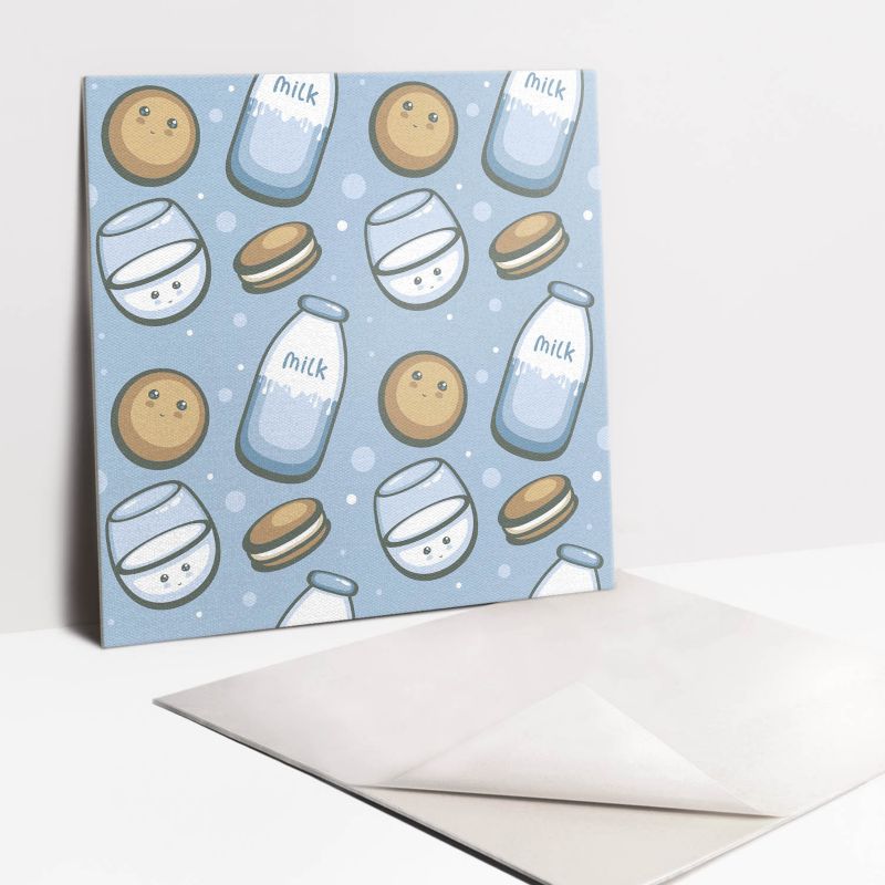 Kafelki samoprzylepne Tulup 30x30 cm Mleko i ciasteczko 9 szt.