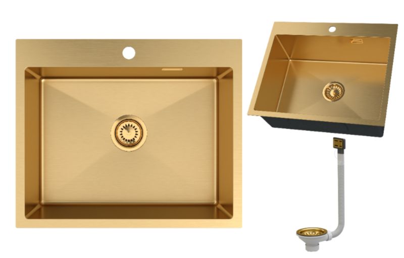 Zlewozmywak Stalowy Granitan Silvo60 z Syfonem 1kpl.