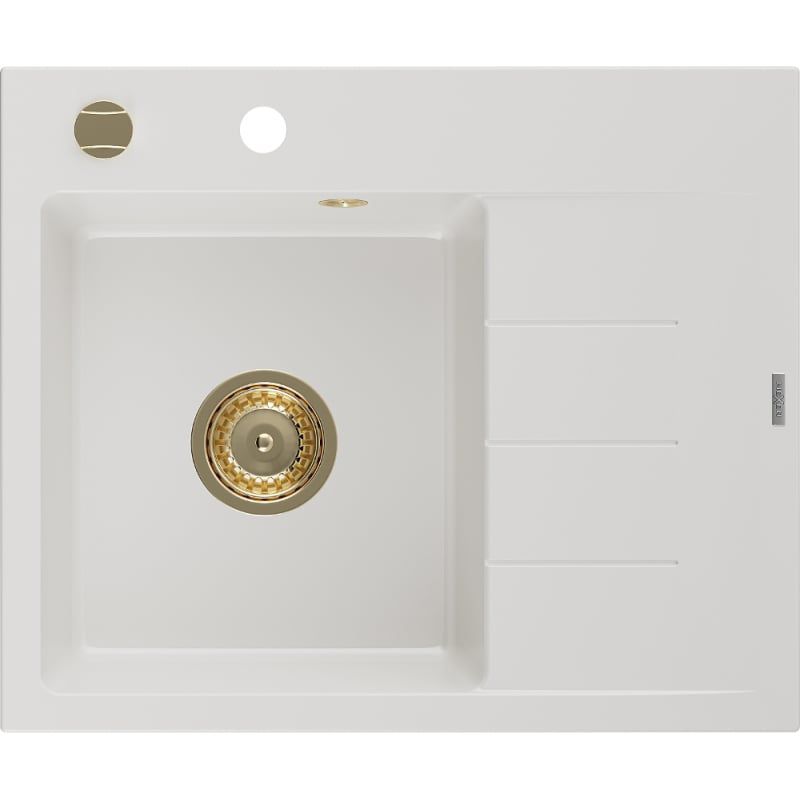 Zlewozmywak wpuszczany Mexen Ben 1-komorowy biały 600 x 500 mm 6522605000-20-G