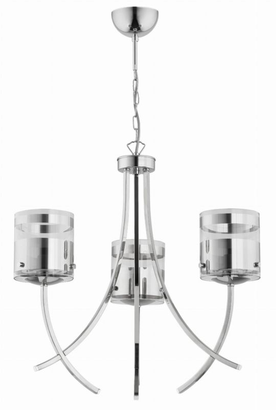 Żyrandol Alfa Mora chromowany przezroczysty wym: 80 x 50 x 50 cm 3xE27 x 1 szt.