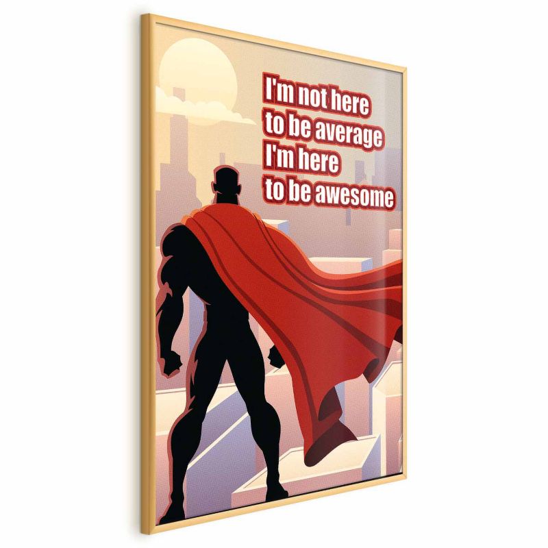 Plakat Artgeist Average 29,7x42 cm z ramą złotą 1 szt