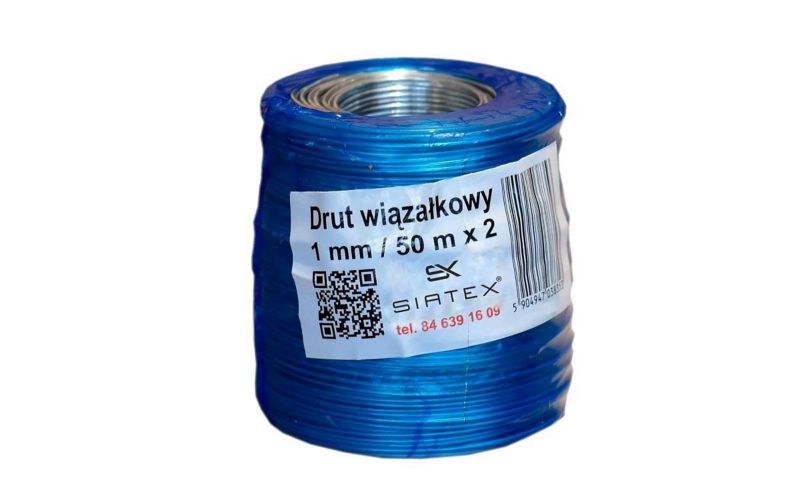 Drut wiązałkowy Siatex ocynkowany - 1 mm / 50 m x2 1 op
