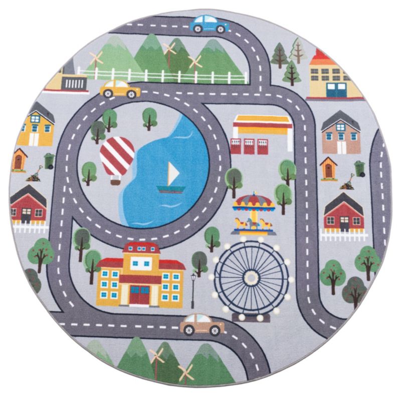 Dywan Multidecor Ares Ulice 160 cm koło szary 1 szt.