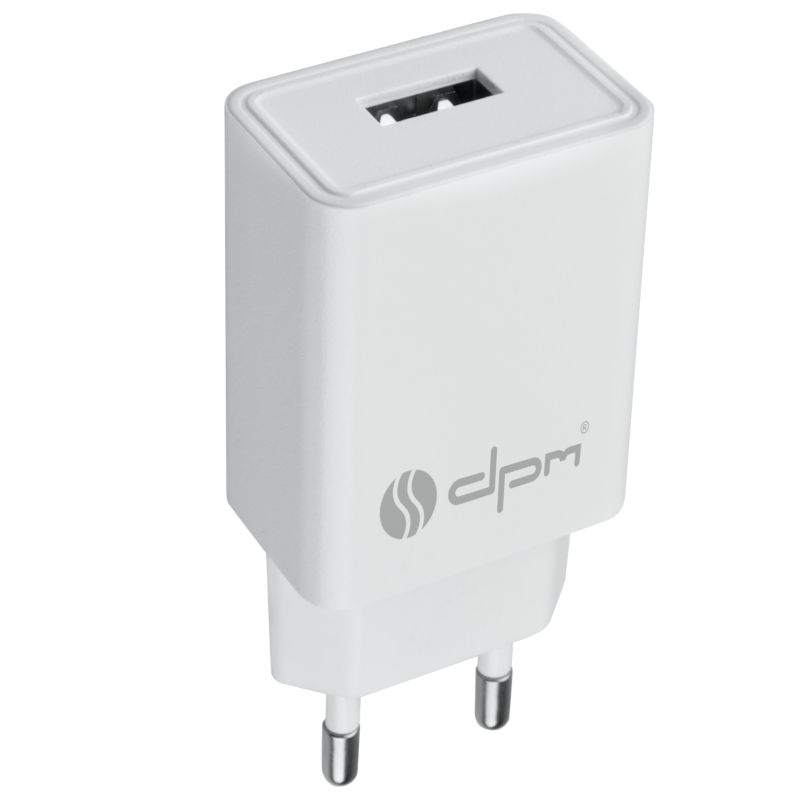Ładowarka sieciowa DPM Solid 1 x USB 1 A biała