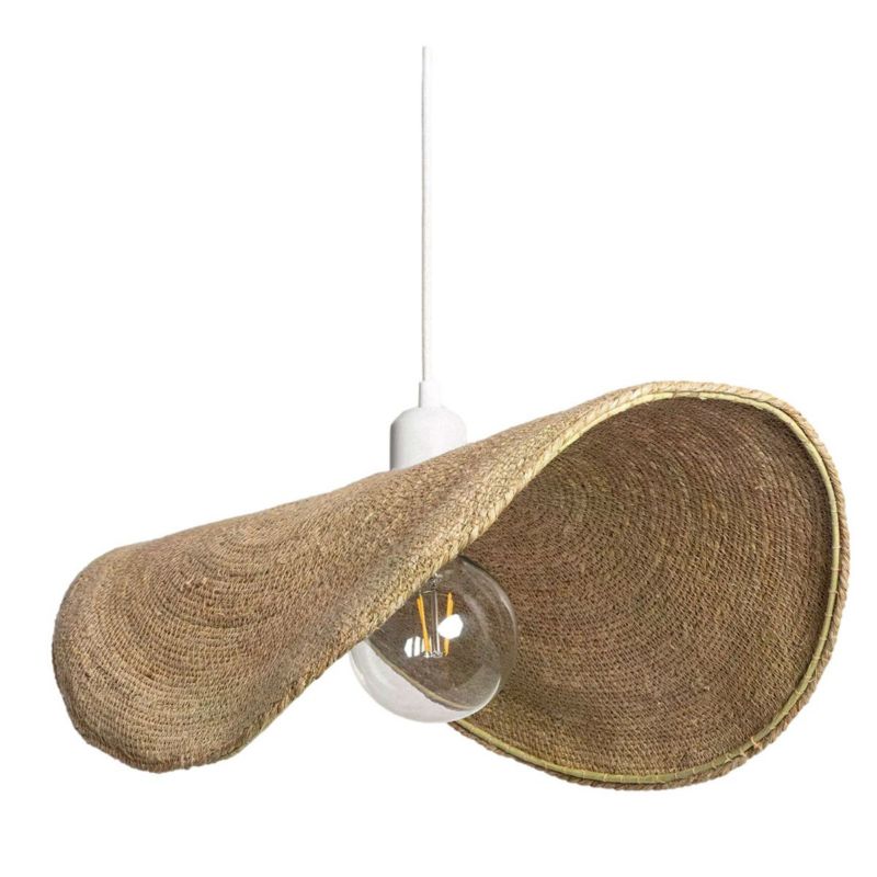 Lampa sufitowa wisząca Abruzzo Boho 0113 brązowo-biała boho 1xE27 x 40W 1 szt.
