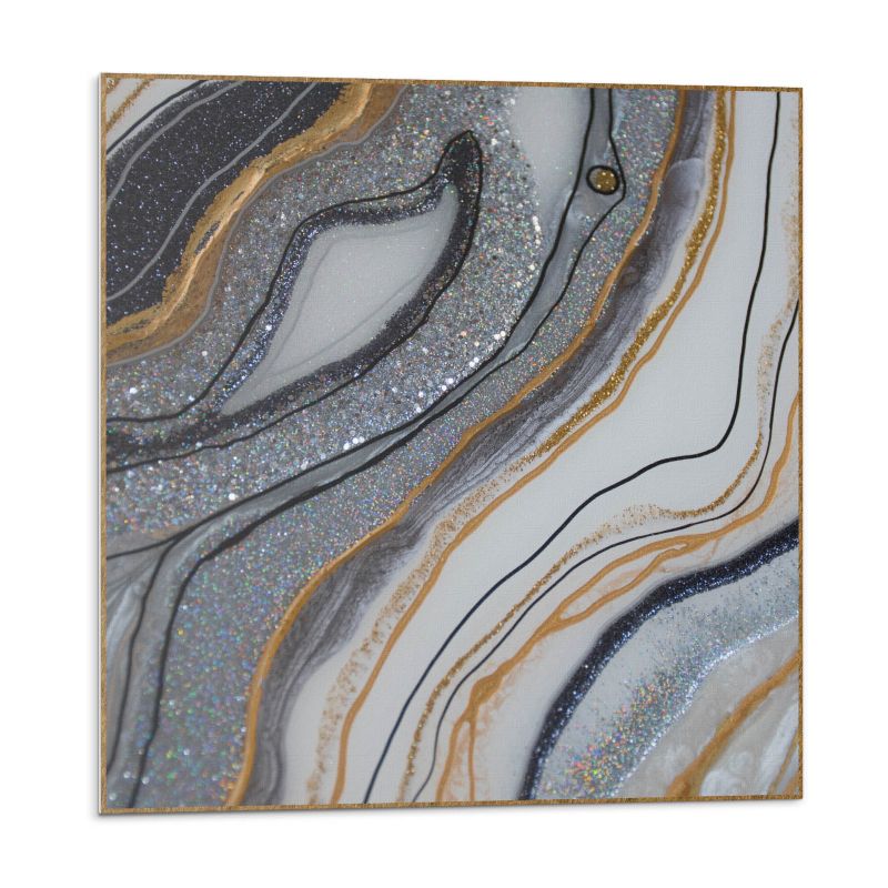 Kafelki samoprzylepne Wallfluent 50x50 cm Abstrakcyjne fale z promieniowaniem 4 szt.