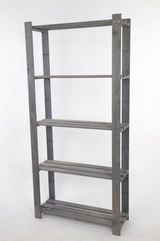 Regał drewniany MODO24 impregnacja szara 170x80x28 cm solidny 1 szt.