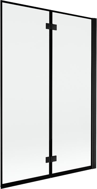 Parawan nawannowy Mexen Mist czarny 120x150 cm 2-skrzydłowy prawy 1 szt