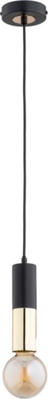 Lampa wisząca Alfa Bolid 1-punktowa E27 czarna / złota mix