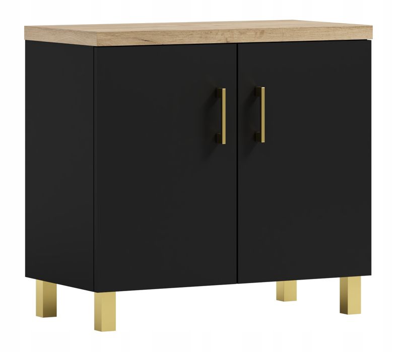 Szafka łazienkowa ADK MEBLE ROCO 80 pod umywalkę czarna 1 szt.