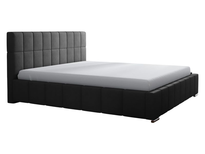 Łóżko tapicerowane MIRJAN 24 Leo 180x200 czarny 1 szt.