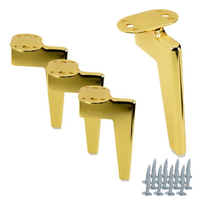 Zestaw noga meblowa B&B Loft złoty chrom wysokość 15 cm 4 szt