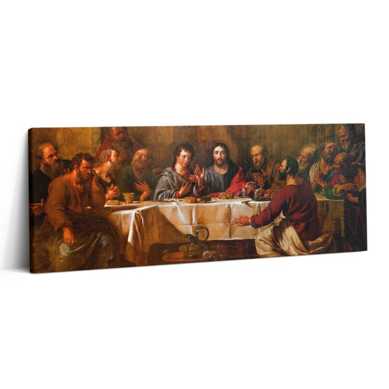 Obraz na płótnie Wallfluent 125x50 cm Ostatnia wieczerza Jezus Apostołowie 1 szt.