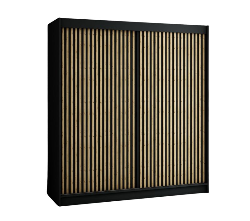 Szafa przesuwna Garderoba Abiks Lamelo 1 200 czarny 1 szt.