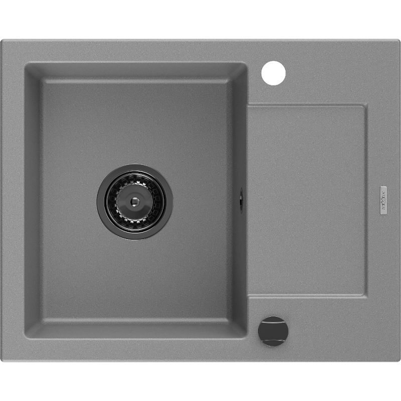 Zlewozmywak wpuszczany Mexen Enzo 1-komorowy szary 576x465 mm 6506571005-71-B