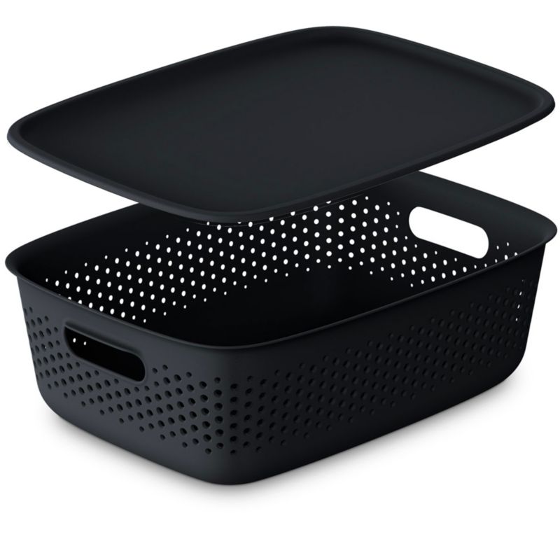 Pojemnik ORPLAST Plastikowy Ażurowy Zamykany Z Pokrywką Box Do Przechowywania Na Zabawki Dokumenty 10 L 1 szt.