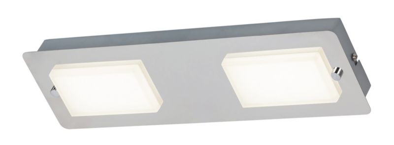 Lampa sufitowa wisząca Rabalux Ruben chromowana białe szkło alabastrowe wym: 4,1 x 37,8 x 37,8 cm wbudowany LED 2x 5W 1 szt.
