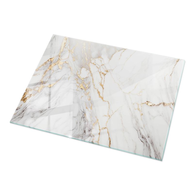 Blat szklany Tulup 120x80 cm Elegancki marmur z żyłkami 1 szt.