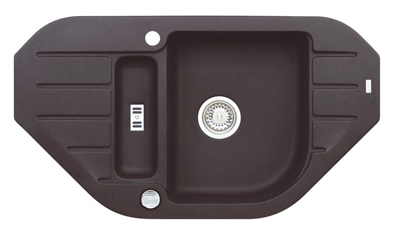 Zlewozmywak granitowy Alveus Niagara 60 kol. 91 czarny (90x50cm) 1,5-komorowy 1szt.