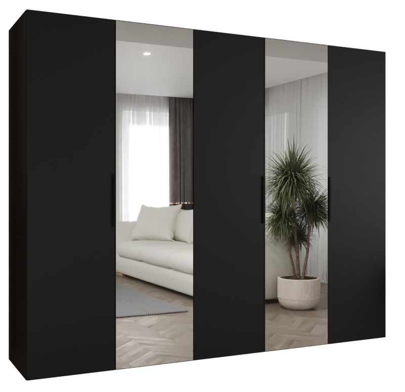 Szafa uchylna Abiks MARBELLA 2 250 wys 202 cm Czarny + Czarny 1 szt