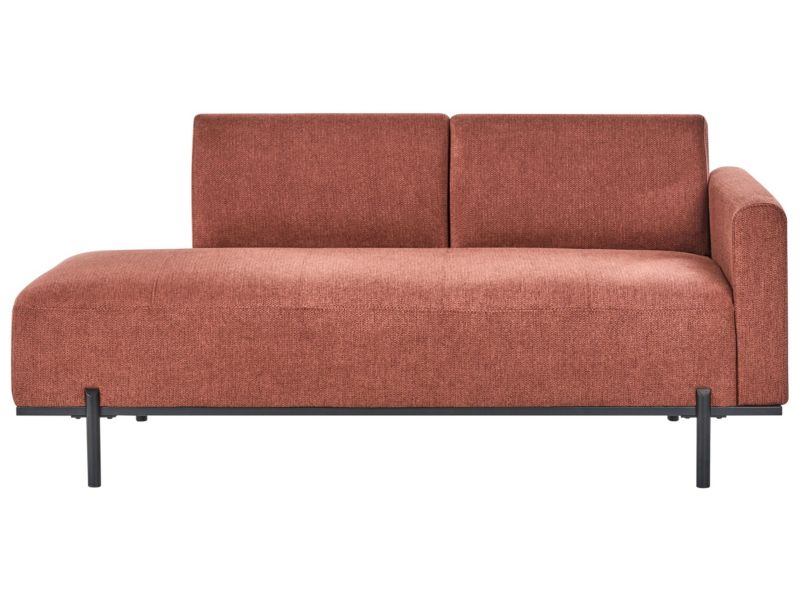 Szezlong Savasse Len syntetyczny Jasnoczerwony 1 szt.