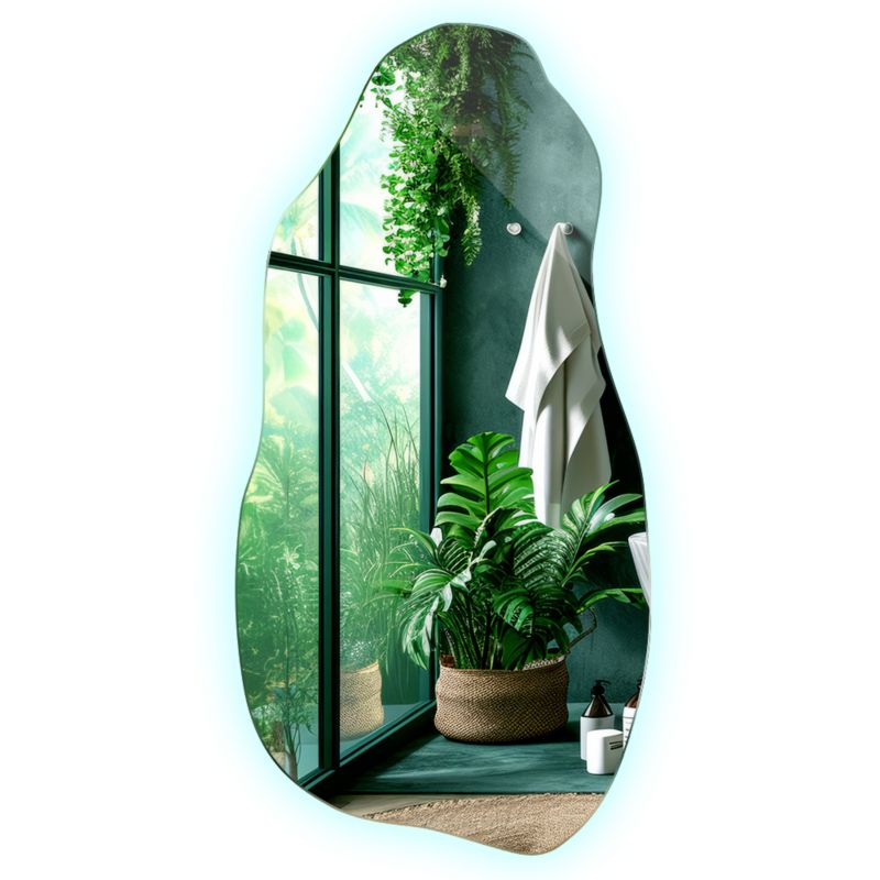 Lustro LED Tulup 45x90 cm Zimny LED Wiszące Dekoracyjne 1 szt.