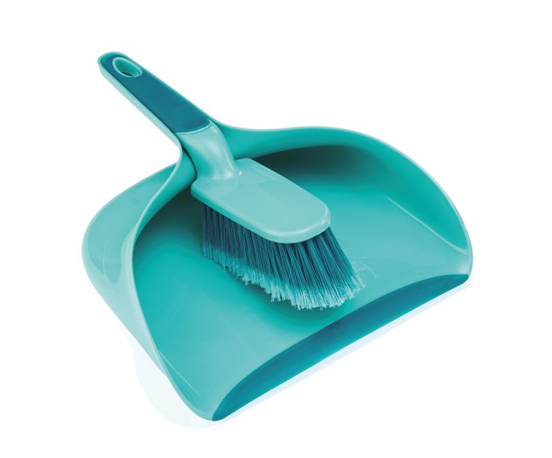 Zestaw do zamiatania Leifheit z dużą szufelką i gumową rączką, włosie z rozdwojonymi końcówkami, 1 szt.