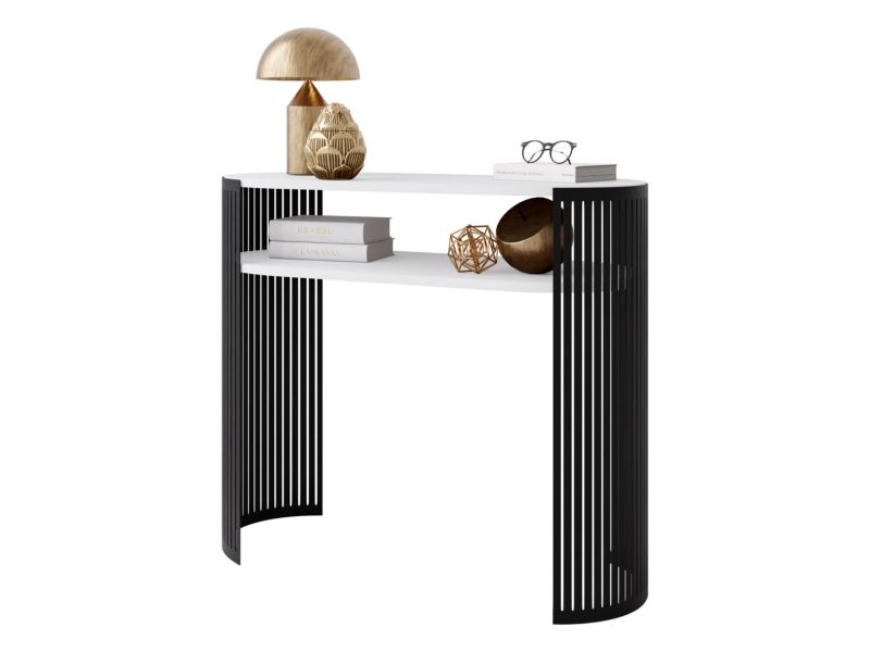 Konsola owalna MIRJAN 24 Fikoli czarny/biel arktyczna 1 szt.