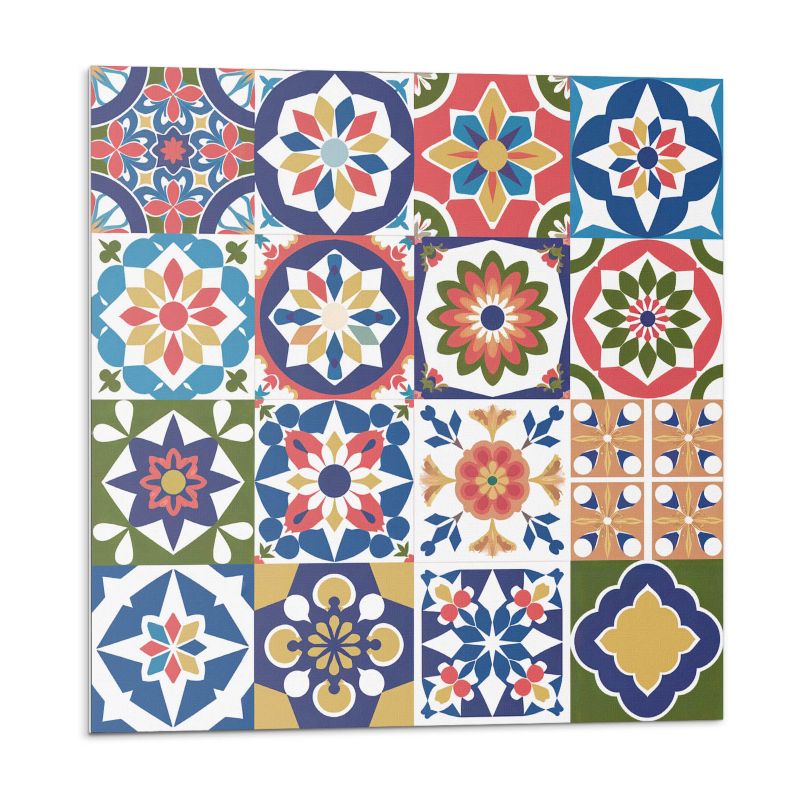 Kafelki samoprzylepne Wallfluent 50x50 cm Kreatywne wzory kwadratowej mozaiki 4 szt.