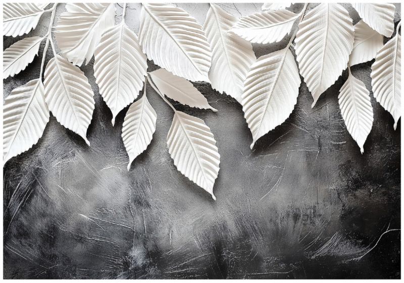 Tapeta Do Sypialni Salonu Kuchni WALLARENA 300x210 cm Dekoracja Fototapeta Abstrakcja Liście 1 szt.
