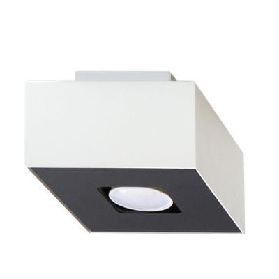Spot oprawa sufitowa Sollux Lighting Mono biało-czarny 1 x GU10 x 40W IP20 wym: 14 x 14 cm - 1 szt.