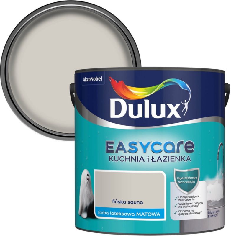 Farba Dulux EasyCare Kuchnia i Łazienka fińska sauna 2,5 l