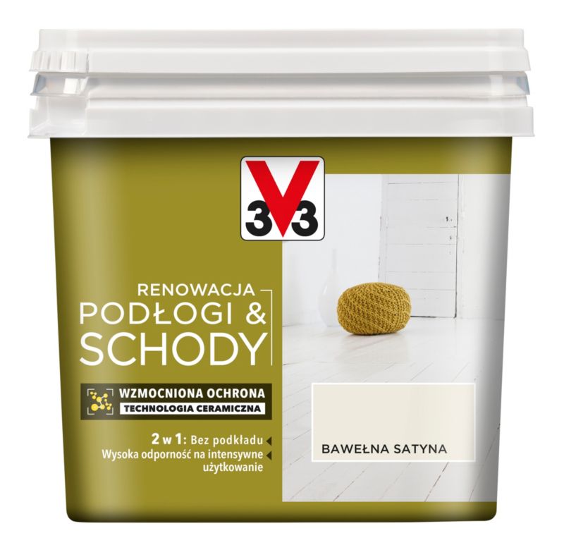 Farba renowacyjna V33 Podłogi & Schody bawełna satyna 0,75 l